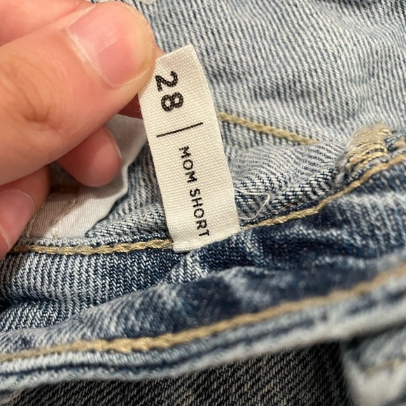 PacSun Eco Daisy Embroidered Denim Mom Shorts - Picture 3 of 4